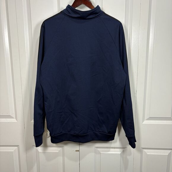 Adidas Jacket XL Full Zip Navy Track Athletic 3 Stripe Logo Streetwear Sporty - Picture 3 of 10